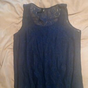 Blue, Lacey Shirt Covering